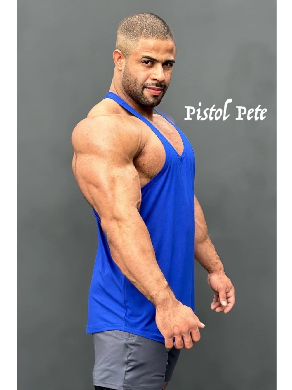 Pistol Pete Stringer Tank Top 21" armpit to armpit Gently worn Cotton blend